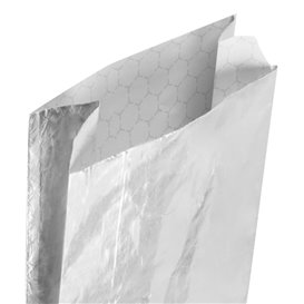 Sac Papier d'Aluminium Sulfurisé Argenté 26+5x10,3cm (250 Uds)