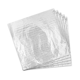 Papier d'Aluminium Ingraissable Argenté 41x41cm (500 Uds)