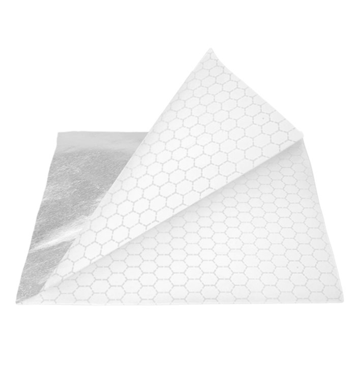 Sachet Ingraissable Ouverture Latérale Argent 16x16cm (500 Uds) Sachet Ingraissable Ouverture Latérale Argent 16x16cm (500 Uds)
