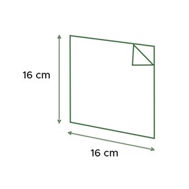 Sachet Ingraissable Ouverture Latérale Argent 16x16cm (500  Uds)