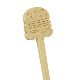 Brochette à Burger en Bambou 12cm (50 Utés)