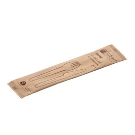 Kit Couverts Carton Kraft Fourchette et Couteau (50 Utés)
