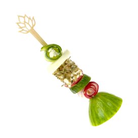 Brochette en Bambou Lotus Blossom 12cm (600 Utés)