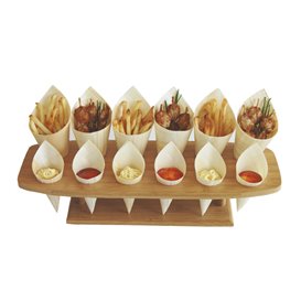 Stand en Bambou pour 12 Cornets (4 Utés)
