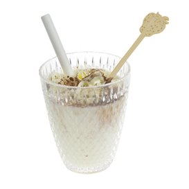 Agitateur à Boissons en Bambou Fraise 14cm (50 Utés)