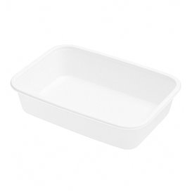 Barquette en Plastique PP Blanche 500ml 17,4x11,6x3,5cm (500 Utés)