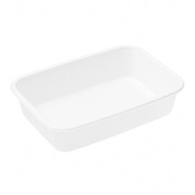 Barquette en Plastique PP Blanche 500ml 17,4x11,6x3,5cm (500 Utés)