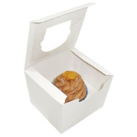 Boîte pour 1 Cupcakes Blanc avec insert (20 Utés)