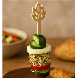 Brochette en Bambou Lotus Blossom 12cm (600 Utés)