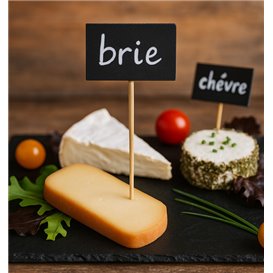 Brochettes en Bambou avec Ardoise 6,3x3,8cm (1.000 Utés)