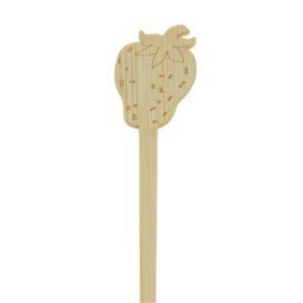 Agitateur à Boissons en Bambou Fraise 14cm (50 Utés)