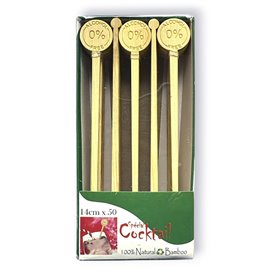 Agitateur à Boissons en Bambou 0% Alcool 14cm (600 Utés)