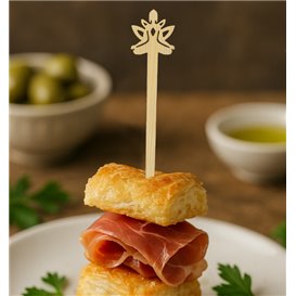 Brochette em Bambou « Bouddha 2 » 12cm (50 Utés)