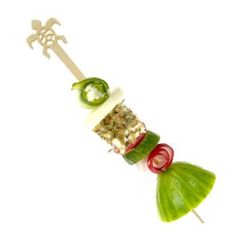 Agitateur à Boissons Turtle en Bambou 12cm (50 Utés)