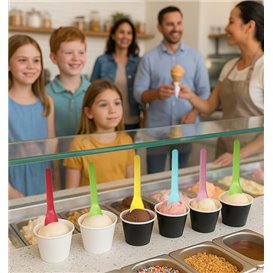 Cuillère à Glace Couleurs CPLA 10cm (100 Utés)