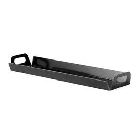 Plateau Rectangle Carton Noir Poignées 32x7,5 cm (5 Utés)