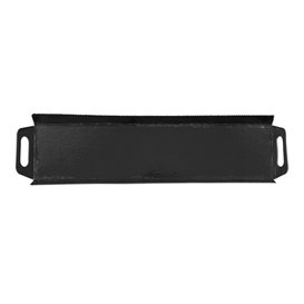 Plateau Rectangle Carton Noir Poignées 32x7,5 cm (5 Utés)