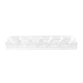Support en PS Transparent avec Cônes 40x6.5x7cm (6 Utés)