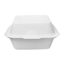 Boîte à Hamburger Canne à Sucre Blanc 150x150x80mm (50 Utés)