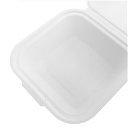 Boîte à Hamburger Canne à Sucre Blanc 150x150x80mm (50 Utés)
