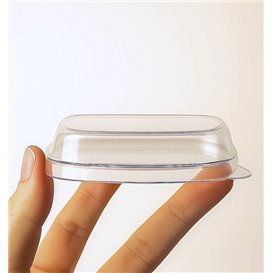 Couvercle pour Bol de Dégustation PS Transparent 7,5x7,5cm (2.000 Utés)