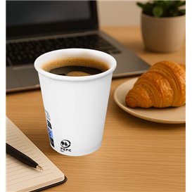 Gobelet Carton Blanc 9Oz/280ml Ø8,0cm (1.000 Utés)
