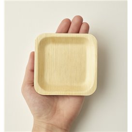 Assiette Carrée en Bois 10,5x10,5cm (25 Utés)