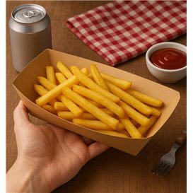 Barquette Carton Bambou Kraft 700ml 20,5x15x5,2cm (500 Utés)