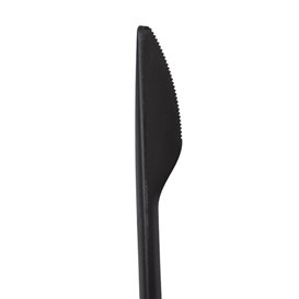 Couteau Réutilisable PP Noir 17,8cm (50 Utés)