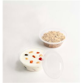 Pot à Sauce avec Couvercle Attaché en Plastique PP Transparent 6Oz/180ml (100 Utés)