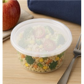 Boîte alimentaire Plastique PP avec Couvercle Transparent “Deli Range” 360ml (240 Utés)