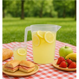 Carafe en Plastique PP Transparent 1.000ml (10 Utés)