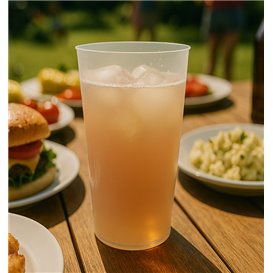 Gobelet Réutilisable Incassable Cocktail en PP Transparent 470ml (525 Utés)
