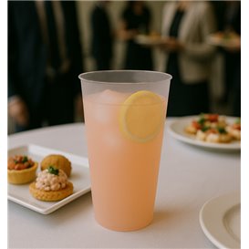 Gobelet Réutilisable Incassable Cocktail en PP Transparent 470ml (15 Utés)