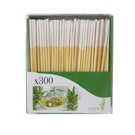 Pics en Bambou Pointe Blanc 7cm (300 Utés)