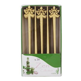 Pics en Bambou « Bouddha 2 » 12cm en boîte (600 Utés)