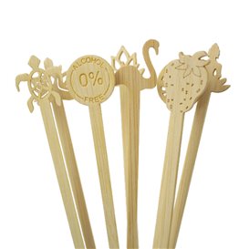 Agitateur à Boissons en Bambou 0% Alcool 18cm (600 Utés)