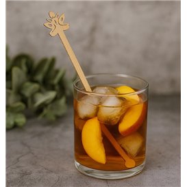 Agitateur à Boissons en Bambou « Bouddha 2 » 18cm (50 Utés)