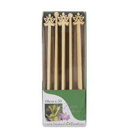 Agitateur à Boissons en Bambou « Bouddha 2 » 18cm (50 Utés)