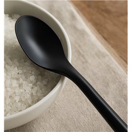 Petite Cuillère Réutilisable PP Noire 12,4cm (50 Utés)