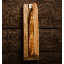 Sac Papier Kraft Fenêtre 10+4x29cm (125 Utés)