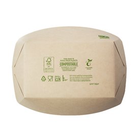 Barquette Carton Bambou Kraft 800ml 24x16x5,2cm (125 Utés)