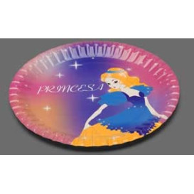 Assiette carton Princesse 18cm (12 Unités)