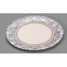 Assiette carton Décorée 18cm (12 Unités)