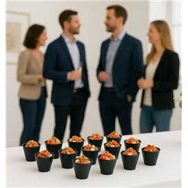 Verrine Dégustation Réutilisable "Punto" Noir 60ml (750 Utés)