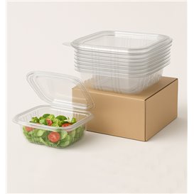 Coque Carrée avec charnière PET 250ml (900 Utés)