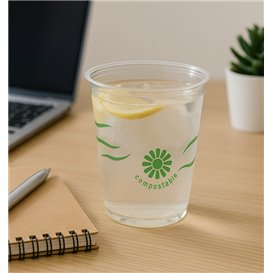 Gobelet Biodégradable PLA "Green Spirit" Transparent 250ml (50 Utés)