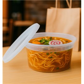 Boîte alimentaire Plastique PP avec Couvercle Transparent “Deli Range” 480ml (40 Utés)