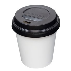 Couvercle Perforé Gobelet Carton Noir Ø9,3cm (100 Utés)