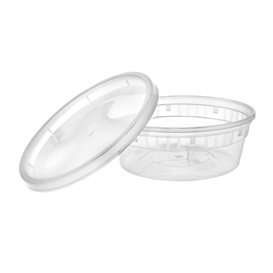 Boîte alimentaire Plastique PP avec Couvercle Transparent “Deli Range” 240ml (40 Utés)